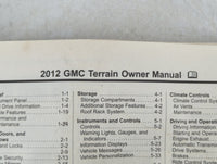 2012 Gmc Terrain Owners Manual Book Guide P/N:22862219 B OEM Used Auto Parts - Oemusedautoparts1.com