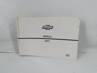 2007 Chevrolet Impala Owners Manual Book Guide P/N:15863014 B OEM Used Auto Parts - Oemusedautoparts1.com
