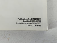 2009 Toyota Camry Owners Manual Book Guide P/N:01999-33780 OEM Used Auto Parts - Oemusedautoparts1.com