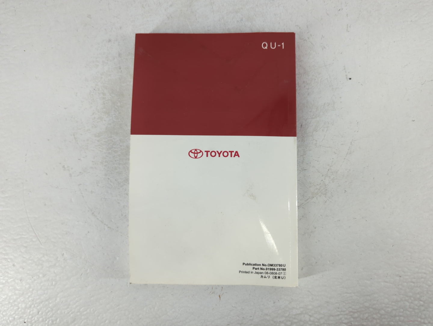 2009 Toyota Camry Owners Manual Book Guide P/N:01999-33780 OEM Used Auto Parts - Oemusedautoparts1.com