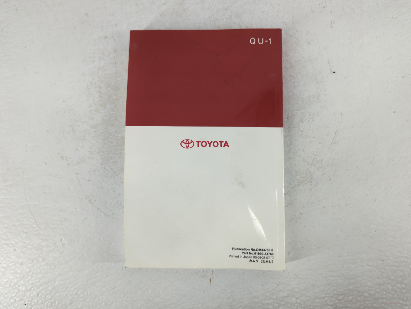 2009 Toyota Camry Owners Manual Book Guide P/N:01999-33780 OEM Used Auto Parts - Oemusedautoparts1.com
