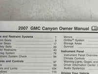 2007 Gmc Canyon Owners Manual Book Guide P/N:15866156 A OEM Used Auto Parts - Oemusedautoparts1.com