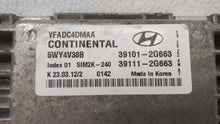 2011-2014 Hyundai Sonata PCM Engine Control Computer ECU ECM PCU OEM P/N:39101-2G666 391010-2G662 Fits Fits 2011 2012 2013 2014 OEM Used Auto Parts - Oemusedautoparts1.com 