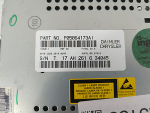 2007 Chrysler Aspen Radio AM FM Cd Player Receiver Replacement P/N:P05064173AI Fits Fits 2004 2005 2006 2008 2009 2010 OEM Used Auto Parts