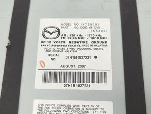 2008 Mazda 5 Radio AM FM Cd Player Receiver Replacement P/N:07H1B1927231 14799301, CD83 66 DV0 Fits OEM Used Auto Parts