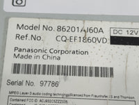 2011-2012 Ford Fusion Radio AM FM Cd Player Receiver Replacement P/N:86201AJ60A Fits Fits 2011 2012 OEM Used Auto Parts - Oemusedautoparts1.com