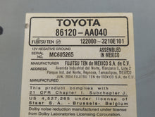 2002-2004 Toyota Camry Radio AM FM Cd Player Receiver Replacement P/N:86120-AA040 Fits Fits 2002 2003 2004 OEM Used Auto Parts
