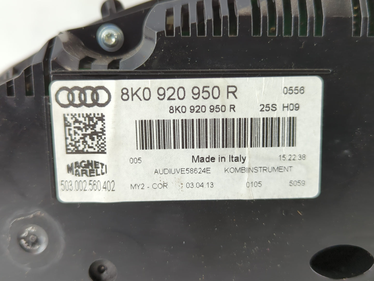 2013 Audi A4 Instrument Cluster Speedometer Gauges P/N:8K0 920 950 R Fits OEM Used Auto Parts - Oemusedautoparts1.com