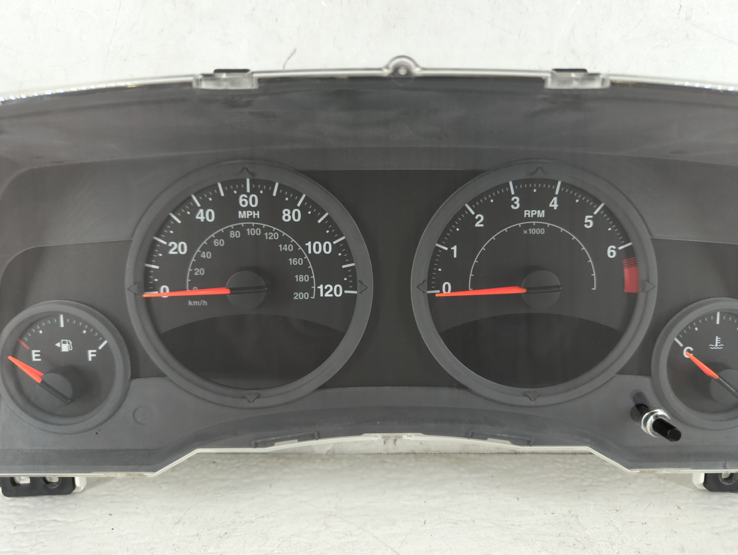 2007 Jeep Patriot Instrument Cluster Speedometer Gauges P/N:CR-0035-004-M0-CF 05107008AF Fits OEM Used Auto Parts - Oemusedautoparts1.com