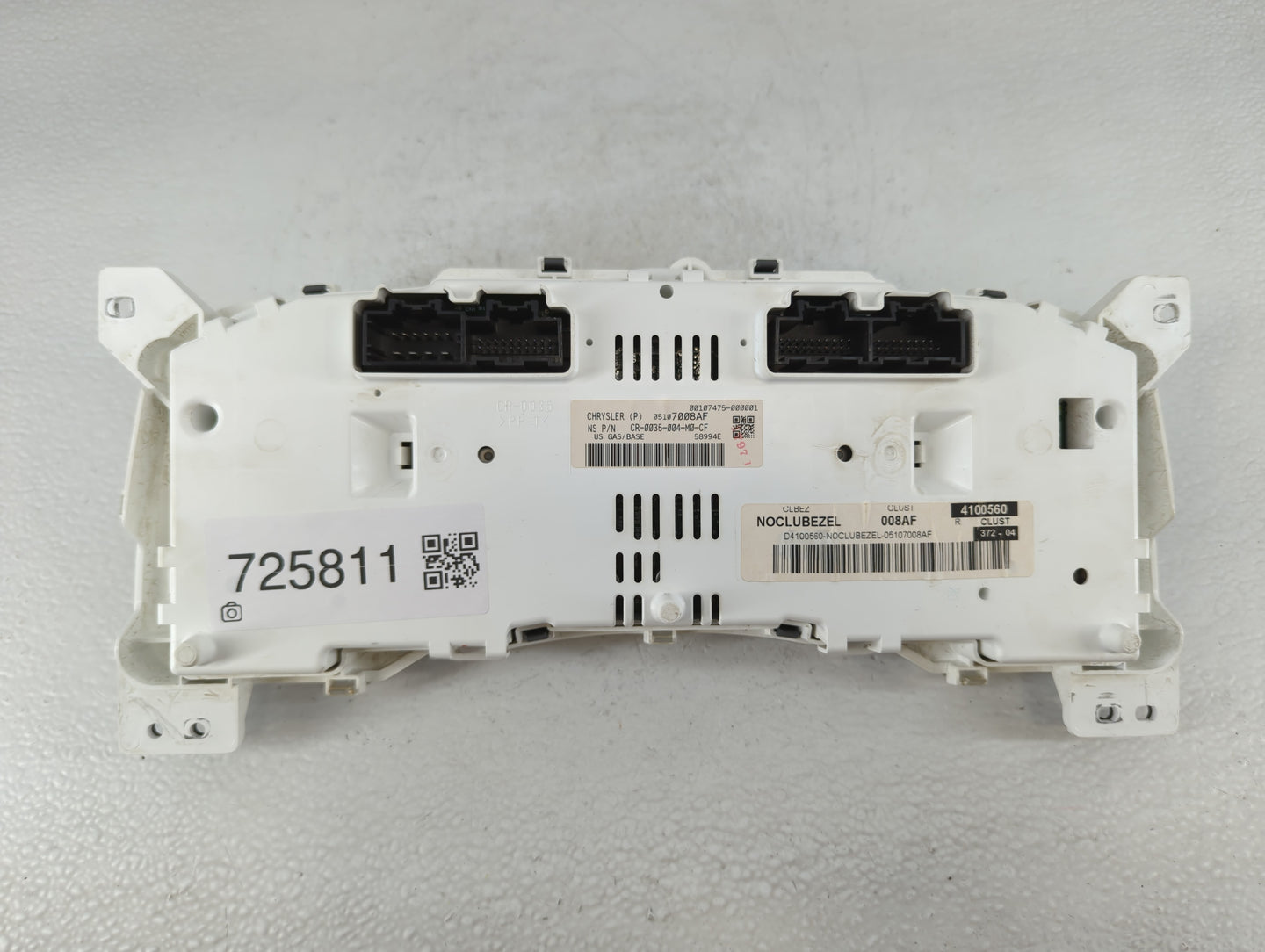 2007 Jeep Patriot Instrument Cluster Speedometer Gauges P/N:CR-0035-004-M0-CF 05107008AF Fits OEM Used Auto Parts - Oemusedautoparts1.com