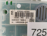 2012-2015 Honda Civic Instrument Cluster Speedometer Gauges P/N:CC0210153 78200-TR3-A212-M1 Fits Fits 2012 2013 2014 2015 OEM Used Auto Parts - Oemusedautoparts1.com