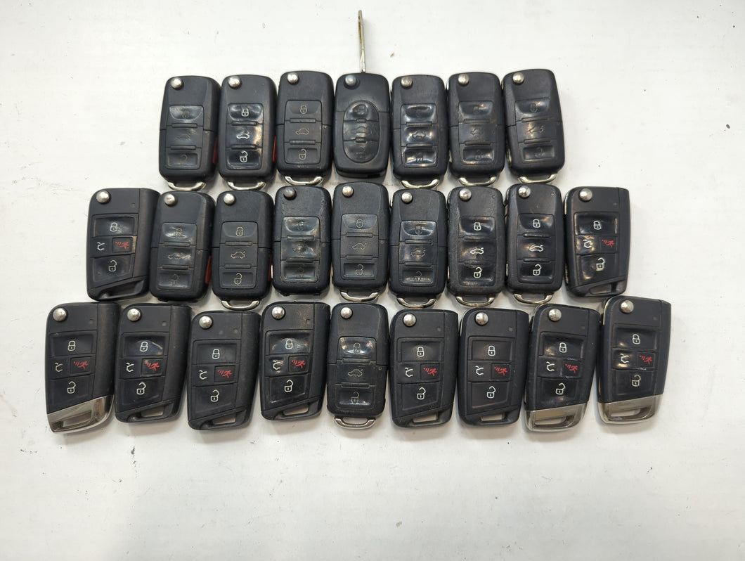 Lot of 25 Volkswagen Keyless Entry Remote Fob MIXED FCC IDS MIXED PART