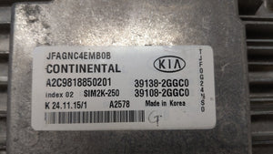 2016-2018 Kia Optima PCM Engine Control Computer ECU ECM PCU OEM P/N:39138-2GGC1 39108-2GGC1, 39138-2GGC0 Fits Fits 2016 2017 2018 OEM Used Auto Parts - Oemusedautoparts1.com