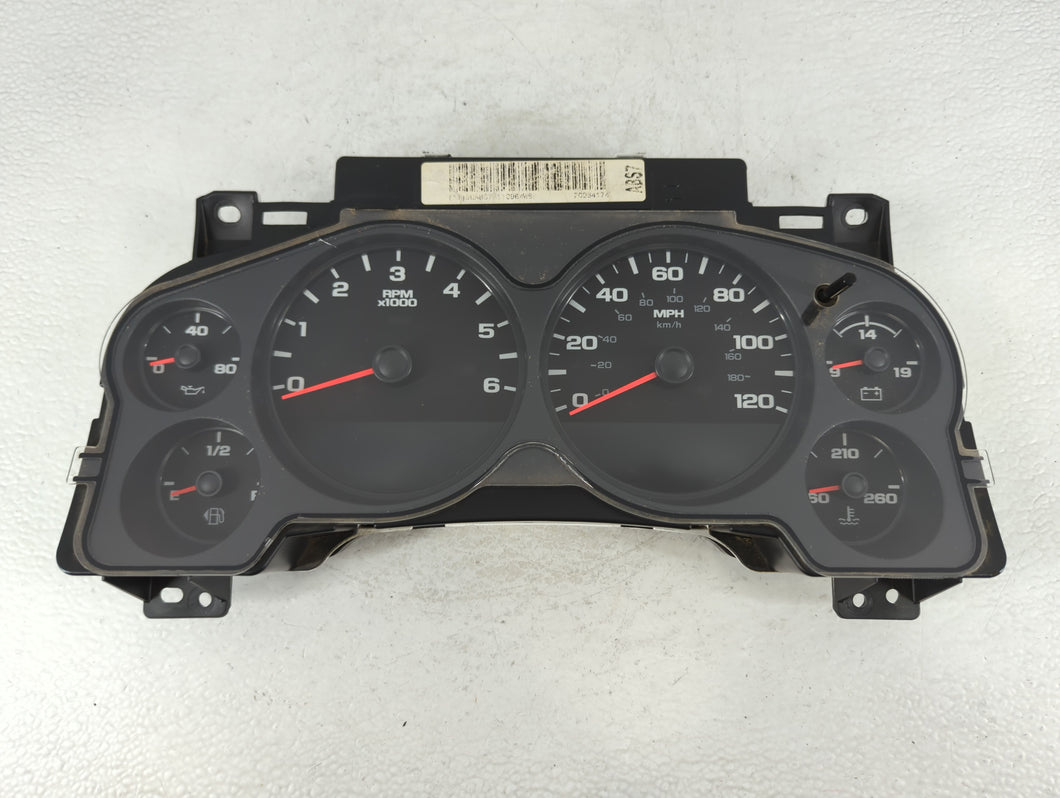 2008-2009 Chevrolet Silverado 2500 Instrument Cluster Speedometer Gauges P/N:28255338 Fits Fits 2008 2009 2010 2011 2012 2013 OEM Used Auto Parts