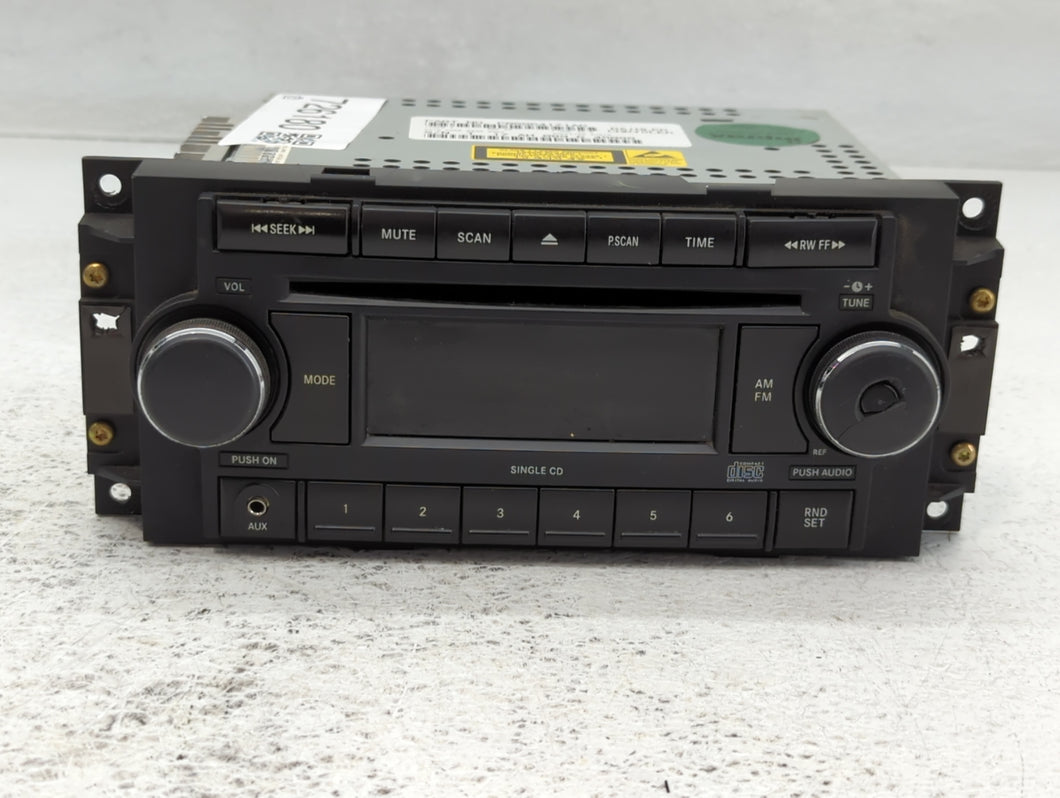 2006-2007 Chrysler 300 Radio AM FM Cd Player Receiver Replacement P/N:P05064171AG Fits Fits 2006 2007 2008 2009 OEM Used Auto Parts