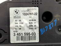 2007-2010 Bmw X3 Instrument Cluster Speedometer Gauges P/N:1024761-22 3 451 595-03 Fits Fits 2007 2008 2009 2010 OEM Used Auto Parts - Oemusedautoparts1.com