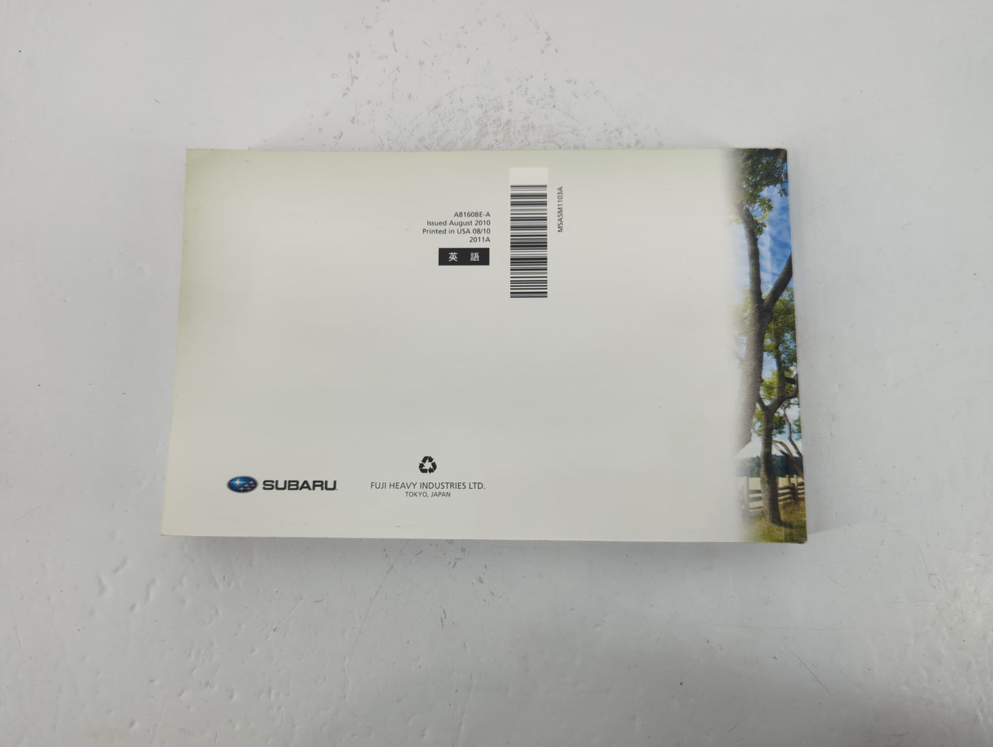 2011 Subaru Forester Owners Manual Book Guide P/N:MSA5M1103A OEM Used Auto Parts - Oemusedautoparts1.com