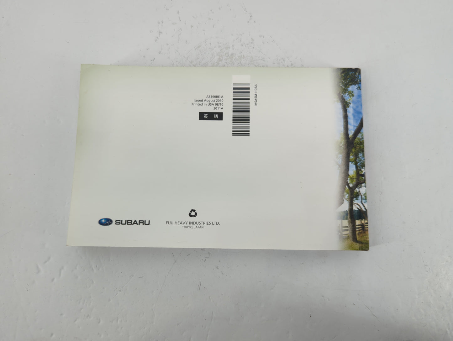 2011 Subaru Forester Owners Manual Book Guide P/N:MSA5M1103A OEM Used Auto Parts - Oemusedautoparts1.com