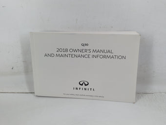 compare product 2018 Infiniti Q50 Owners Manual Book Guide P/N:OM18E0 0V37U0 OEM Used Auto Parts