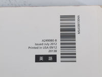 2013 Subaru Legacy Owners Manual Book Guide P/N:A2490BE-B OEM Used Auto Parts - Oemusedautoparts1.com