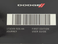 2017 Dodge Journey Owners Manual Book Guide P/N:17JC49-926-AA OEM Used Auto Parts - Oemusedautoparts1.com