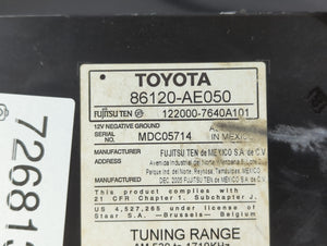 2006-2007 Toyota Sienna Radio AM FM Cd Player Receiver Replacement P/N:86120-AE050 Fits Fits 2006 2007 OEM Used Auto Parts