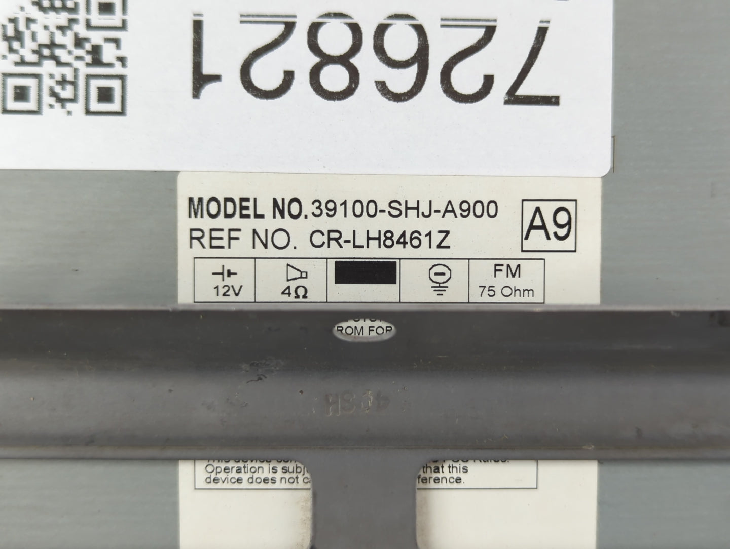 2005-2010 Honda Odyssey Radio AM FM Cd Player Receiver Replacement P/N:39100-SHJ-A900 Fits Fits 2005 2006 2007 2008 2009 2010 OEM Used Auto Parts - Oemusedautoparts1.com