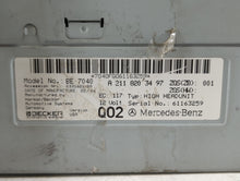 2007 Mercedes-Benz E350 Radio AM FM Cd Player Receiver Replacement P/N:A 211 820 34 97 Fits Fits 2008 OEM Used Auto Parts