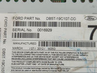 2013 Ford Explorer Radio AM FM Cd Player Receiver Replacement P/N:DB5T-19C107-DD Fits OEM Used Auto Parts - Oemusedautoparts1.com