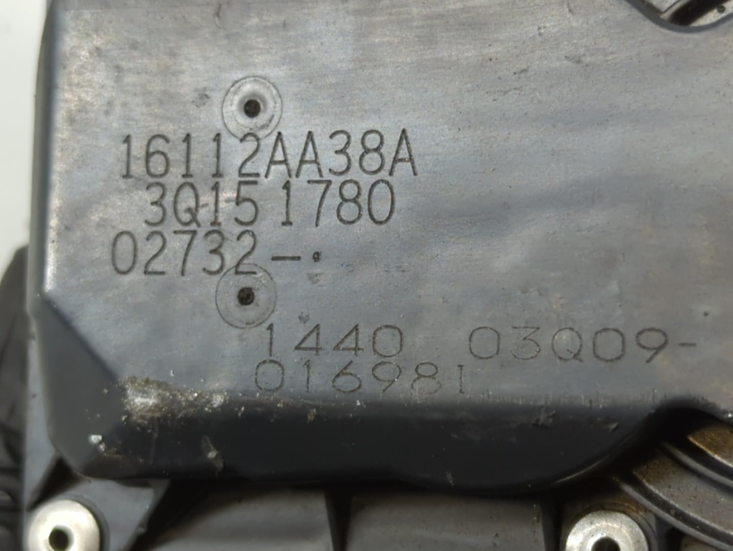 2013-2019 Subaru Legacy Throttle Body P/N:3R13 1780 16112AA38A Fits Fits 2013 2014 2015 2016 2017 2018 2019 OEM Used Auto Parts - Oemusedautoparts1.com
