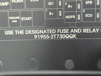 2014-2015 Kia Optima Fusebox Fuse Box Panel Relay Module P/N:91955-2T730QQK Fits Fits 2014 2015 OEM Used Auto Parts - Oemusedautoparts1.com
