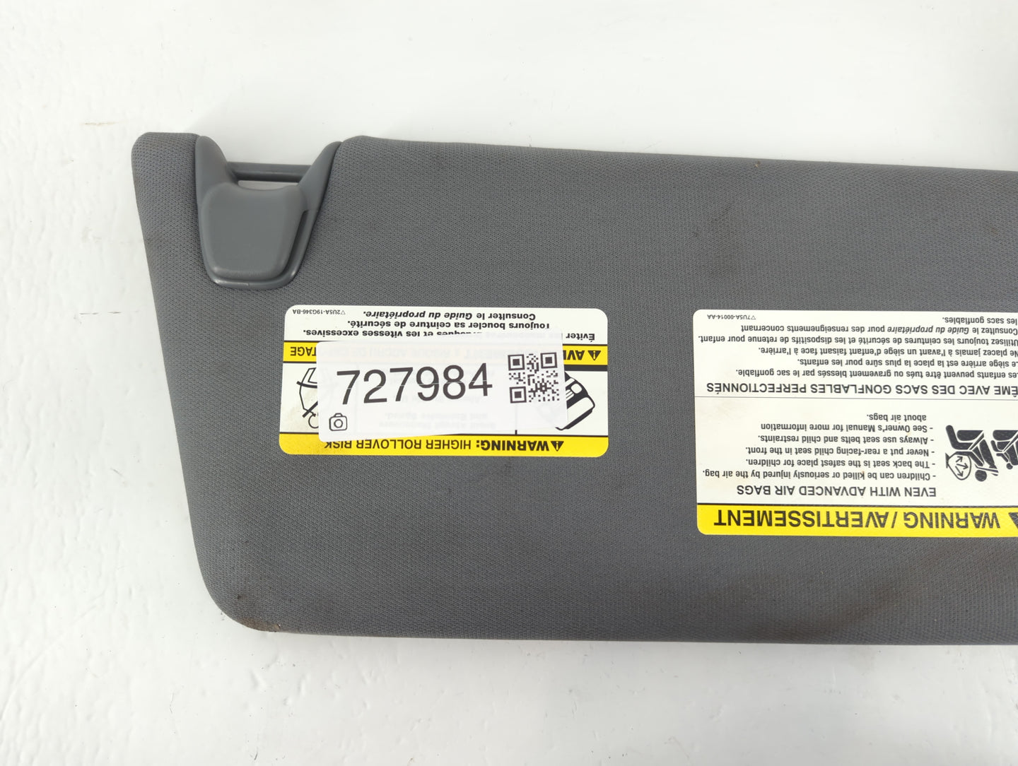 2011-2014 Ford F-150 Sun Visor Shade Replacement Passenger Right Mirror Fits Fits 2011 2012 2013 2014 OEM Used Auto Parts - Oemusedautoparts1.com