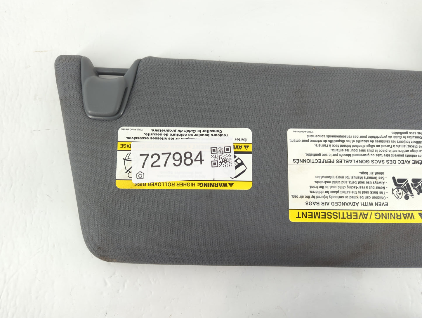 2011-2014 Ford F-150 Sun Visor Shade Replacement Passenger Right Mirror Fits Fits 2011 2012 2013 2014 OEM Used Auto Parts - Oemusedautoparts1.com