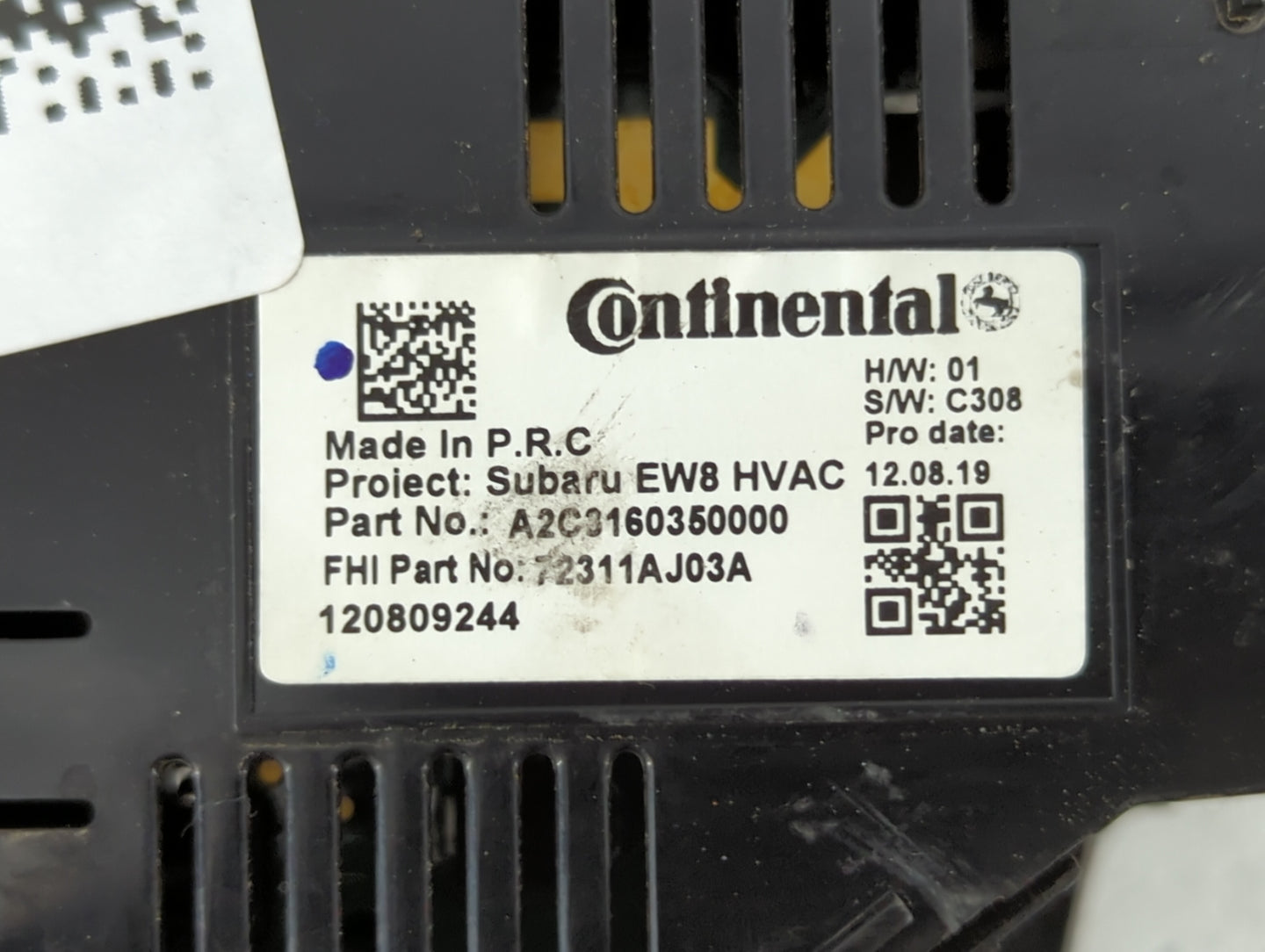 2010-2014 Subaru Legacy Climate Control Module Temperature AC/Heater Replacement P/N:A2C3160350000 Fits OEM Used Auto Parts - Oemusedautoparts1.com