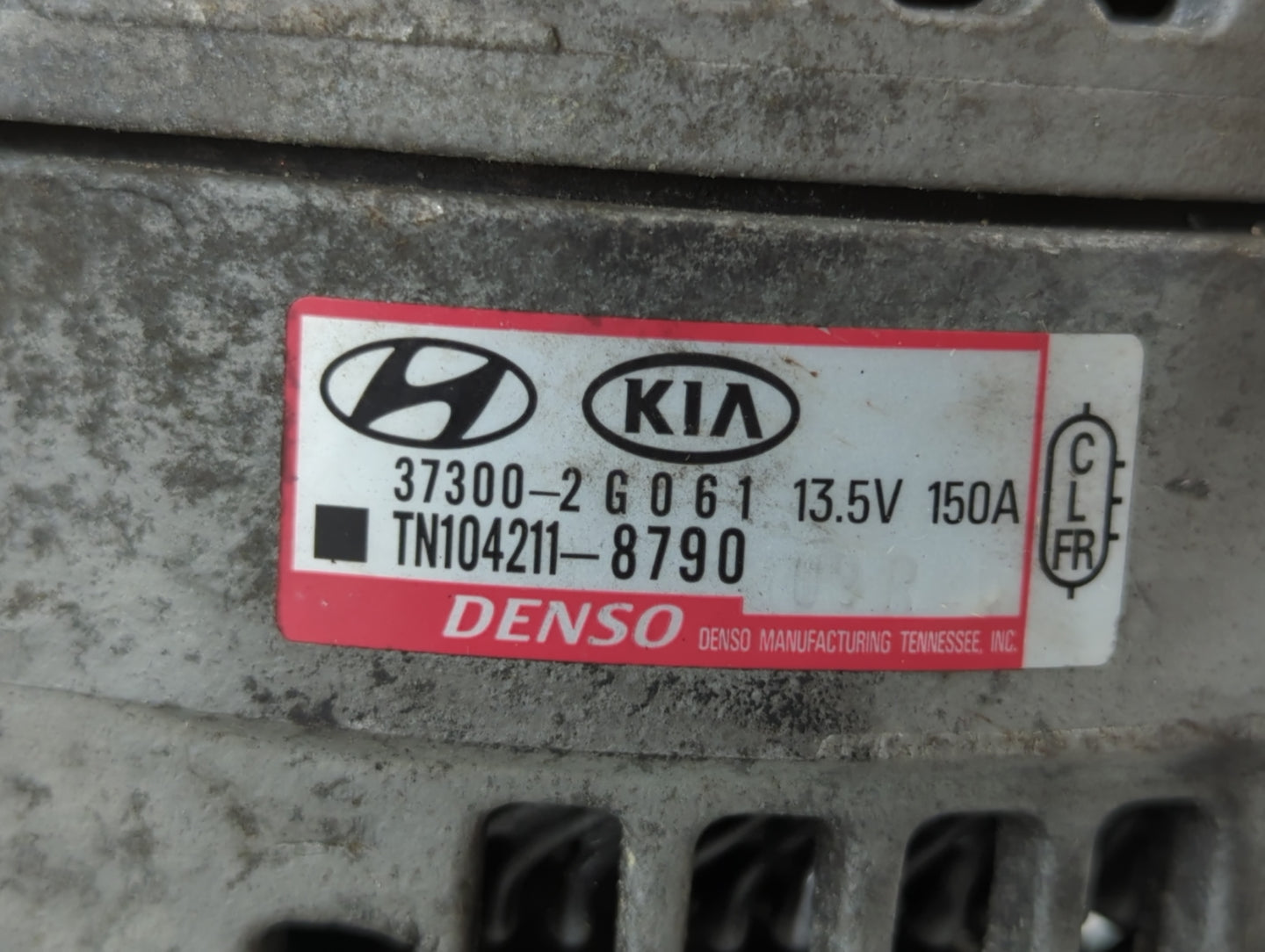 2015-2019 Hyundai Sonata Alternator Replacement Generator Charging Assembly Engine OEM P/N:37300-2B960 Fits OEM Used Auto Parts - Oemusedautoparts1.com