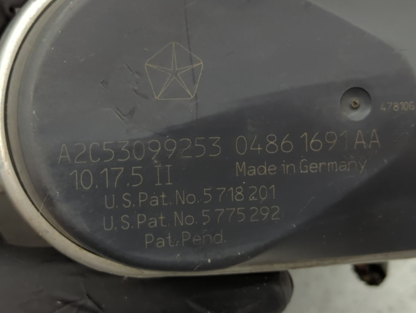 2008-2014 Dodge Avenger Throttle Body P/N:5775292 5718201 Fits Fits 2007 2008 2009 2010 2011 2012 2013 2014 2015 2016 2017 2018 OEM Used Auto Parts - Oemusedautoparts1.com