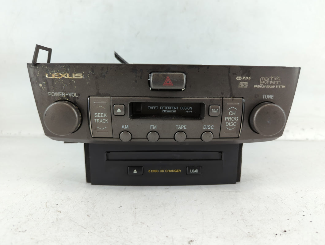 2001-2004 Lexus Ls430 Radio AM FM Cd Player Receiver Replacement P/N:86120-50591 Fits Fits 2001 2002 2003 2004 OEM Used Auto Parts