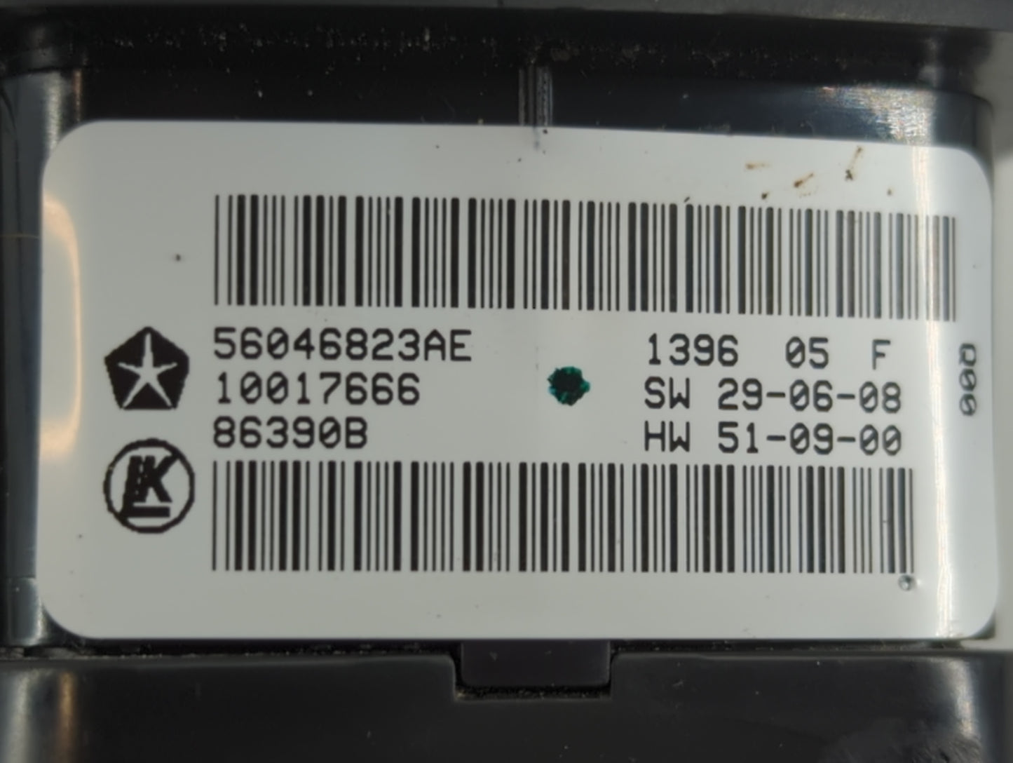 2016 Dodge Ram 1500 Master Power Window Switch Replacement Driver Side Left P/N:56046823AE Fits Fits 2017 2018 2019 2020 2021 2022 OEM Used Auto Parts - Oemusedautoparts1.com