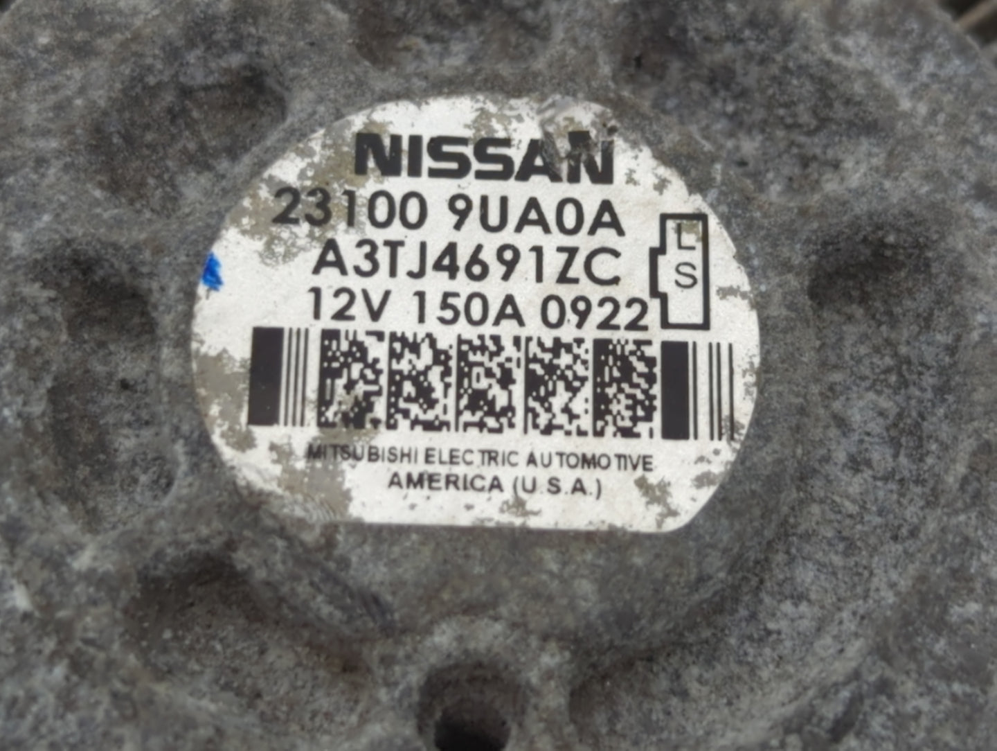 2019-2021 Nissan Maxima Alternator Replacement Generator Charging Assembly Engine OEM P/N:23100 9UA0A Fits OEM Used Auto Parts - Oemusedautoparts1.com