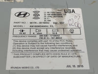 2014-2016 Hyundai Elantra Radio AM FM Cd Player Receiver Replacement P/N:96170-3X156GU Fits Fits 2014 2015 2016 OEM Used Auto Parts - Oemusedautoparts1.com