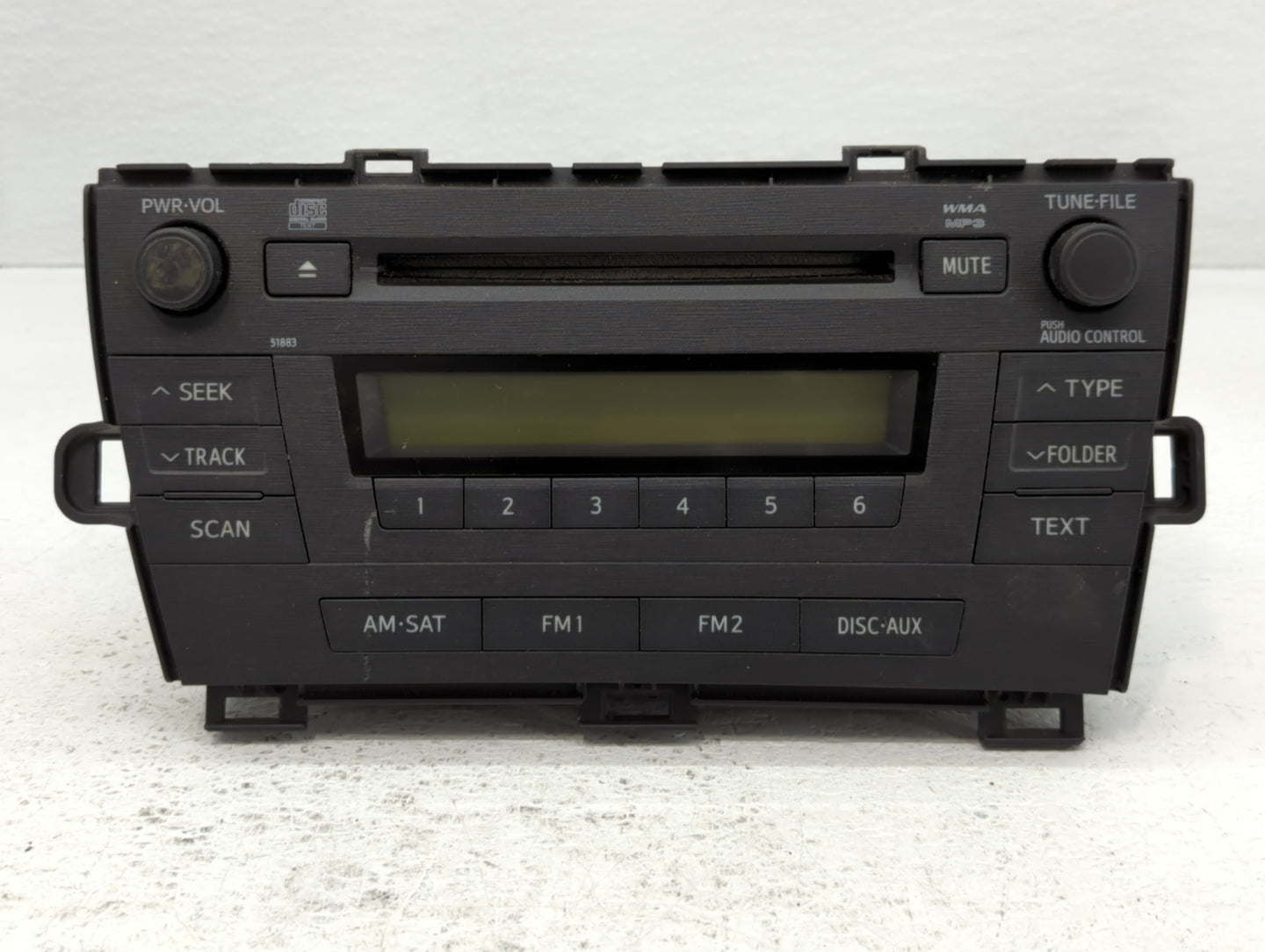 2010-2011 Toyota Prius Radio AM FM Cd Player Receiver Replacement P/N:86120-47290 Fits Fits 2010 2011 OEM Used Auto Parts - Oemusedautoparts1.com