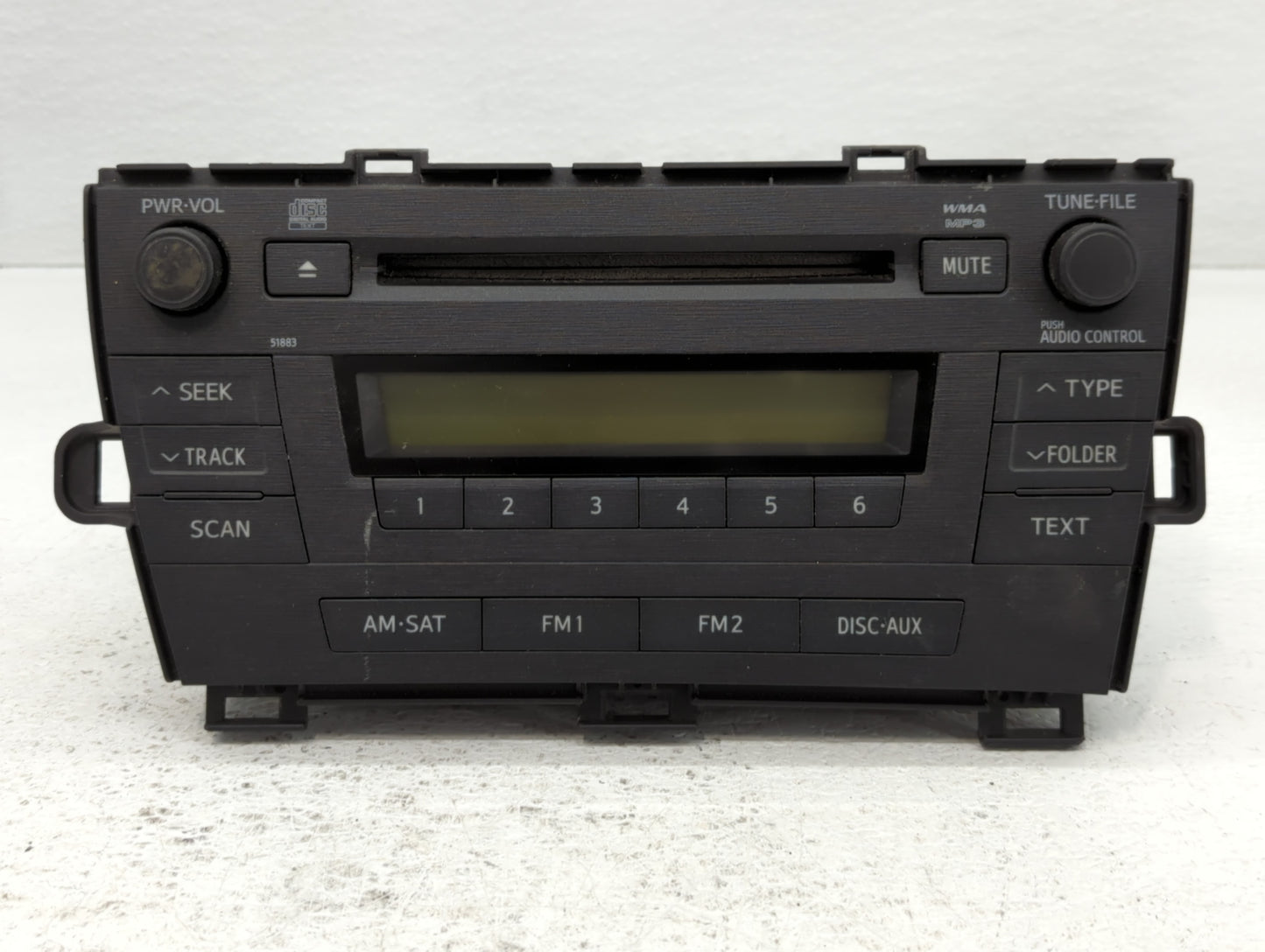 2010-2011 Toyota Prius Radio AM FM Cd Player Receiver Replacement P/N:86120-47290 Fits Fits 2010 2011 OEM Used Auto Parts - Oemusedautoparts1.com