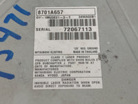 2017 Mitsubishi Mirage Radio AM FM Cd Player Receiver Replacement P/N:8701A657 Fits OEM Used Auto Parts - Oemusedautoparts1.com