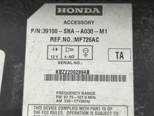 2006-2011 Honda Civic Radio AM FM Cd Player Receiver Replacement P/N:39100-SNA-A030-M1 Fits Fits 2006 2007 2008 2009 2010 2011 OEM Used Auto Parts