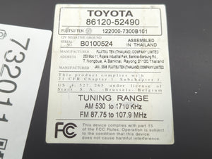 2006-2008 Toyota Yaris Radio AM FM Cd Player Receiver Replacement P/N:86120-52490 Fits Fits 2006 2007 2008 OEM Used Auto Parts