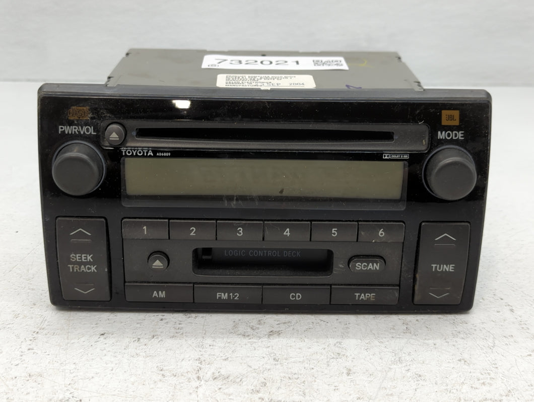 2005-2006 Toyota Camry Radio AM FM Cd Player Receiver Replacement P/N:86120-AA170 Fits Fits 2005 2006 OEM Used Auto Parts