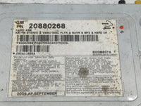 2008-2011 Cadillac Cts Radio AM FM Cd Player Receiver Replacement P/N:20880268 Fits Fits 2008 2009 2010 2011 OEM Used Auto Parts - Oemusedautoparts1.com