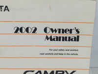2002 Toyota Camry Owners Manual Book Guide P/N:01999-33544 OEM Used Auto Parts - Oemusedautoparts1.com