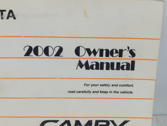 2002 Toyota Camry Owners Manual Book Guide P/N:01999-33544 OEM Used Auto Parts