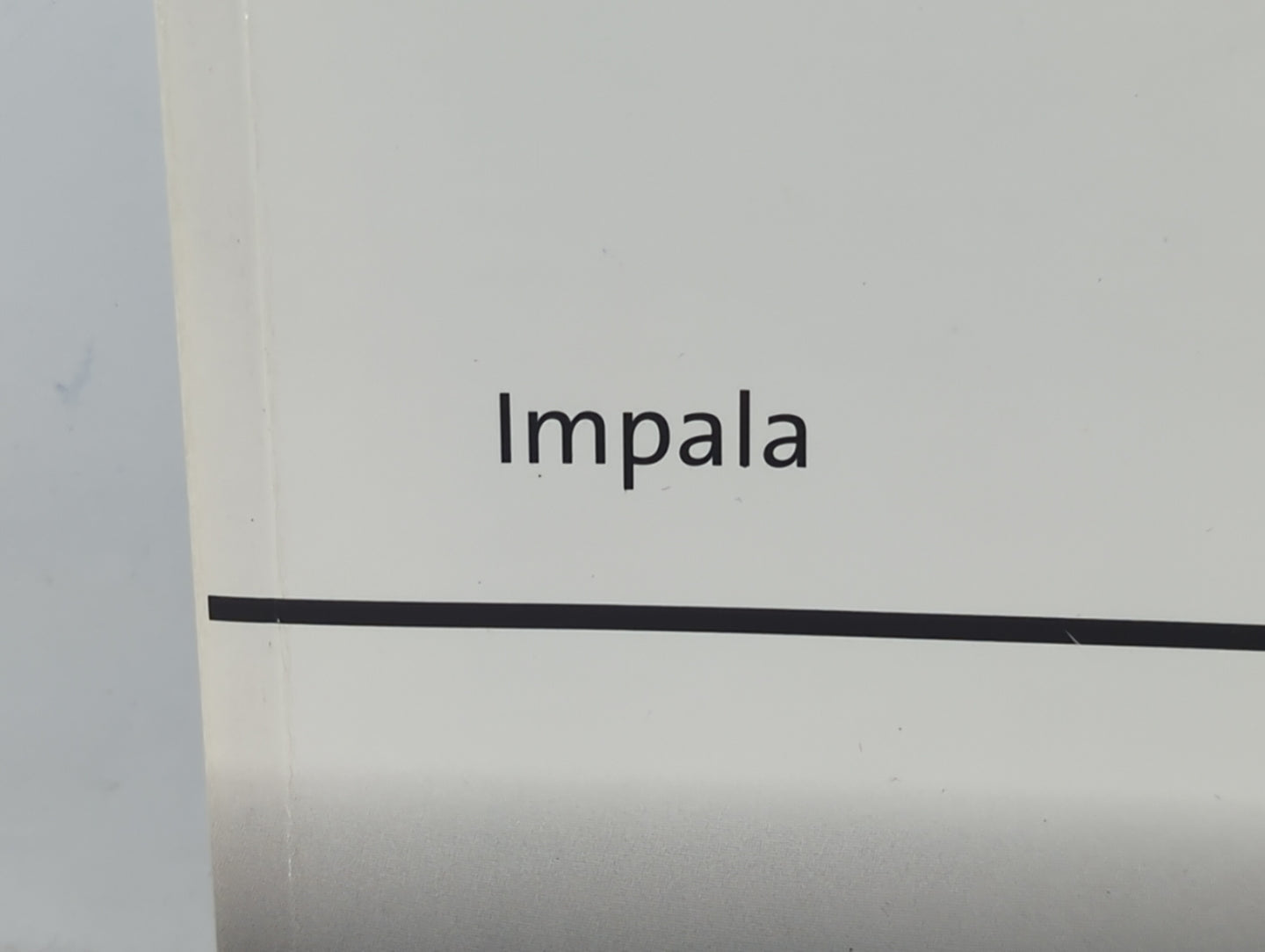 2006 Chevrolet Impala Owners Manual Book Guide OEM Used Auto Parts - Oemusedautoparts1.com
